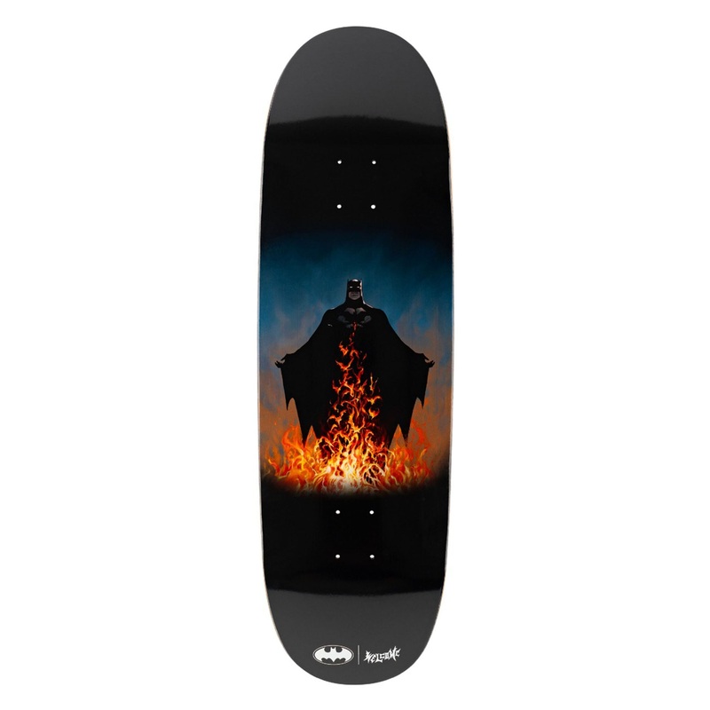 Welcome x Batman Boline Bat Flames 9.5 Skateboard Deck