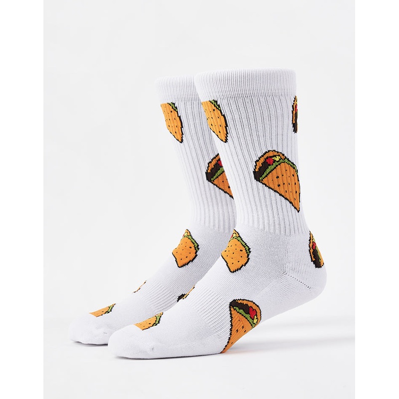 Taco Crew Socks – White|One Size