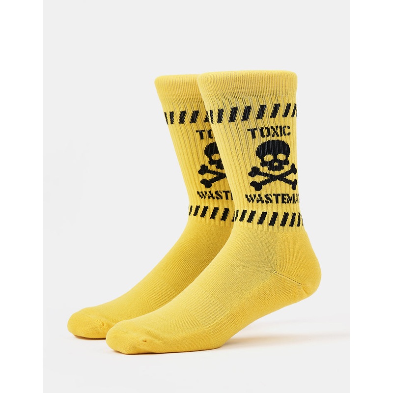 Toxic Wasteman Crew Socks – Yellow