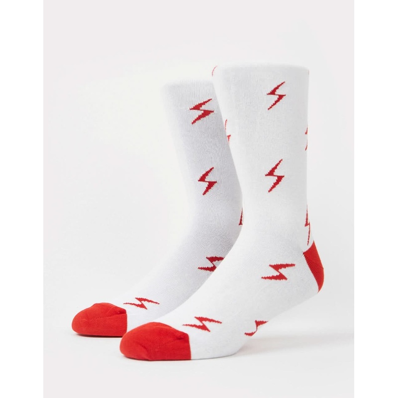 Bolt Socks – White|One Size
