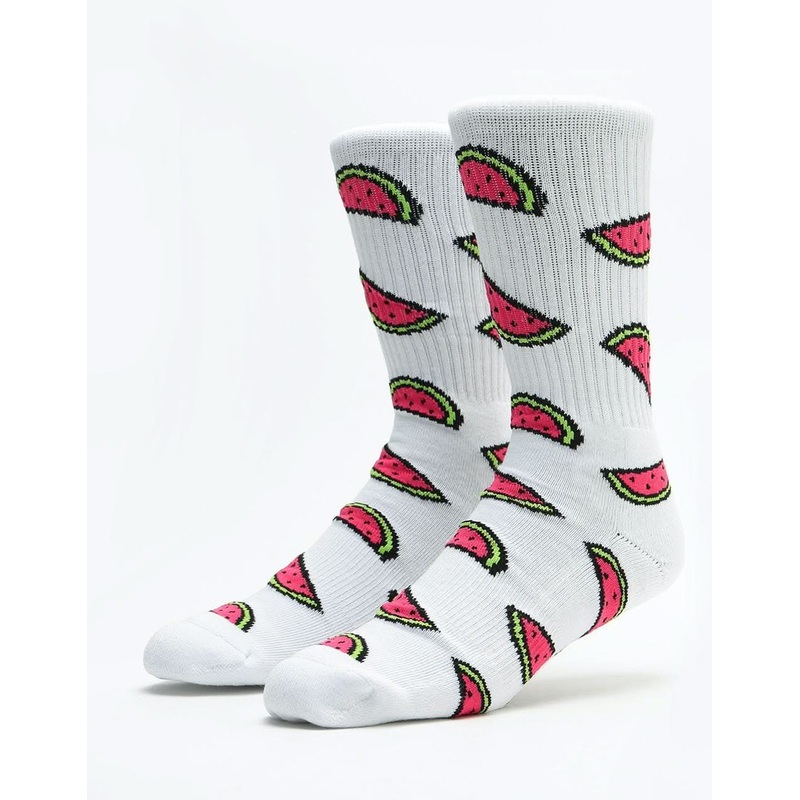 Watermelon Crew Socks – White|One Size