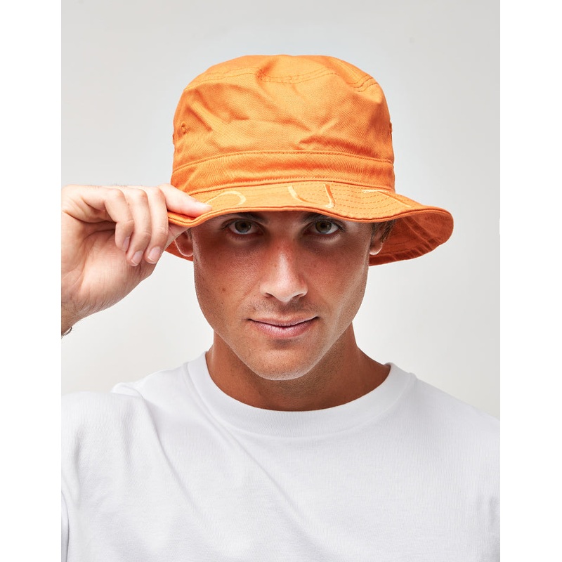 Brimmed Bucket Hat – Orange|One Size