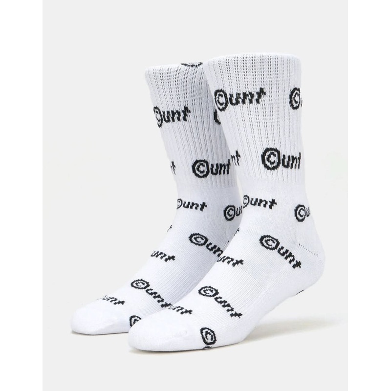 C-UNT Crew Socks – White|One Size