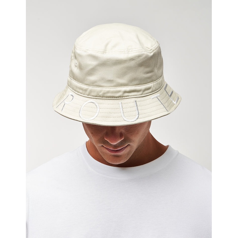 Brimmed Bucket Hat – Stone|One Size