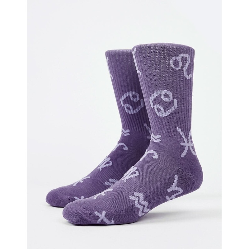 Zodiac Crew Socks – Lavender Blue