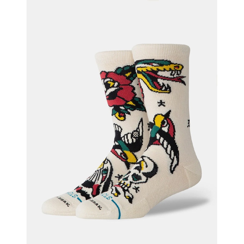 Stance x Bert Krak Flash Crew Socks – Canvas
