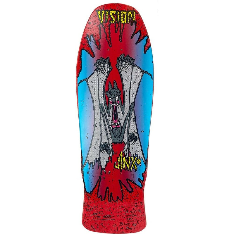 Vision – Marty ‘Jinx’ Jimenez Original Red Stain 9.75 Reissue Skateboard Deck