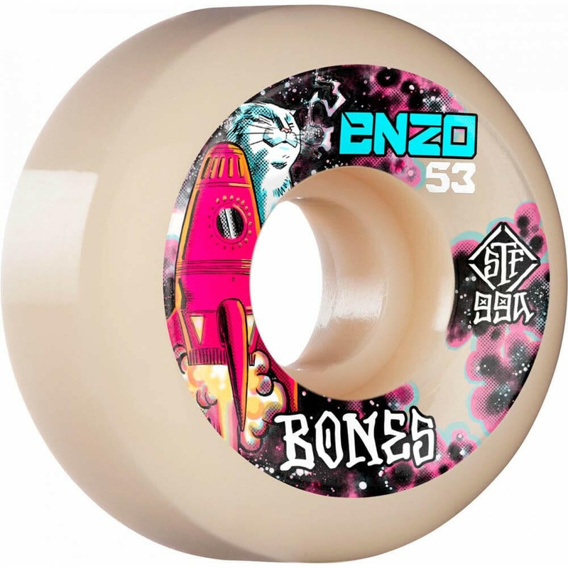 Bones – Enzo Cautela Beerus 53MM 99A V5 Sidecut STF Skateboard Wheels