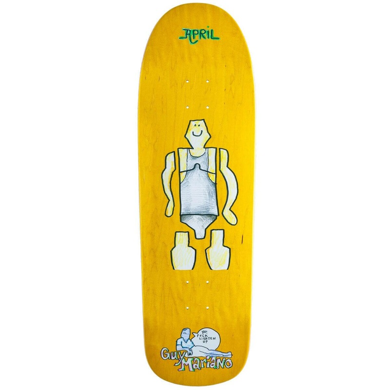 April – Guy Mariano Guy By Gonz Yellow 9.6 Skateboard Deck
