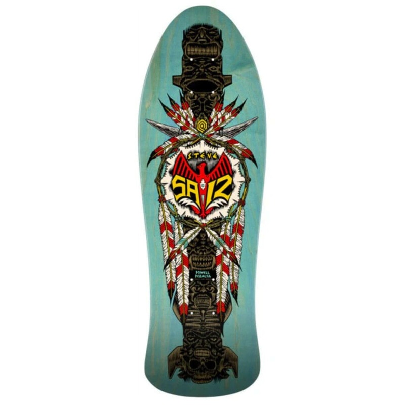 Powell Peralta – Steve Saiz Totem Teal 10.0 Reissue Skateboard Deck