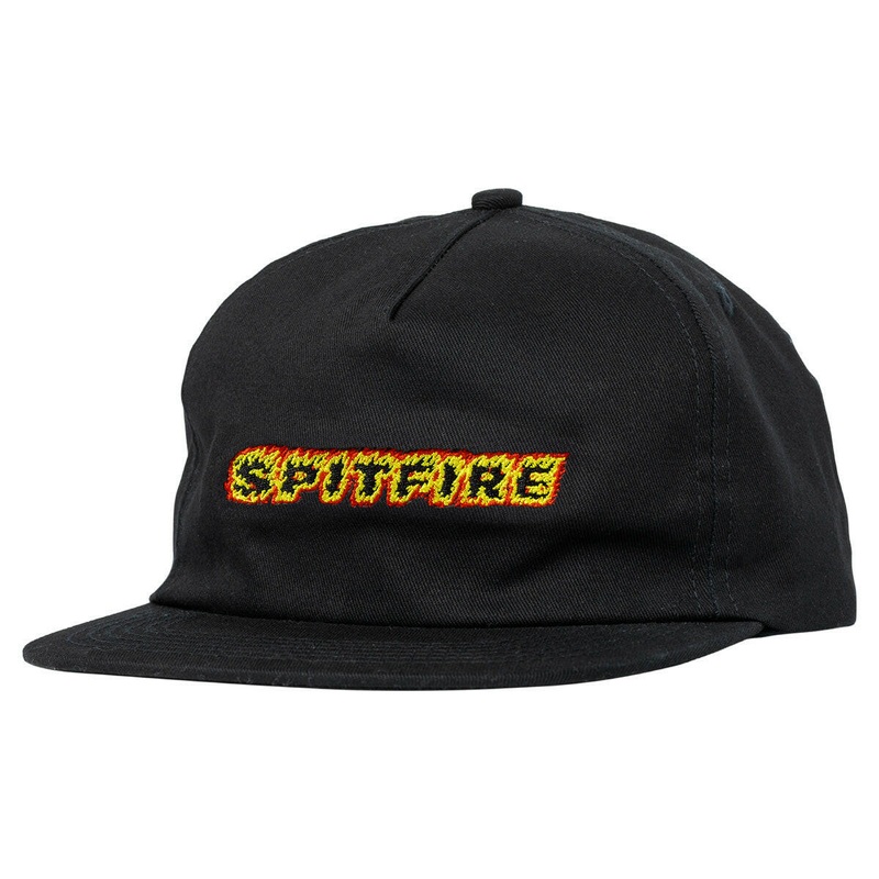 Spitfire – Flames Script Snapback Black