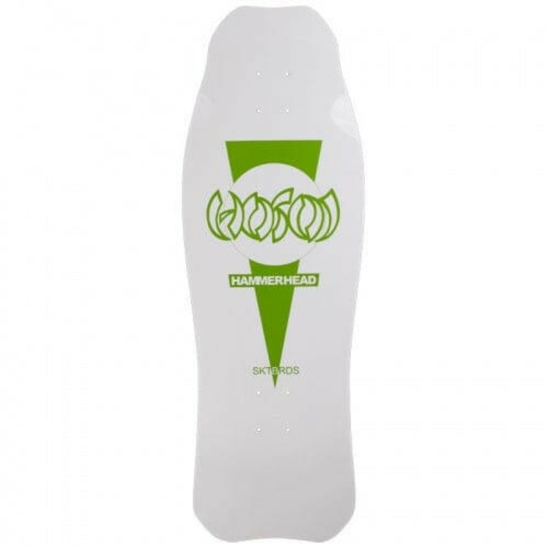 Hosoi – Hammerhead White/Green 10.375 Reissue Skateboard Deck