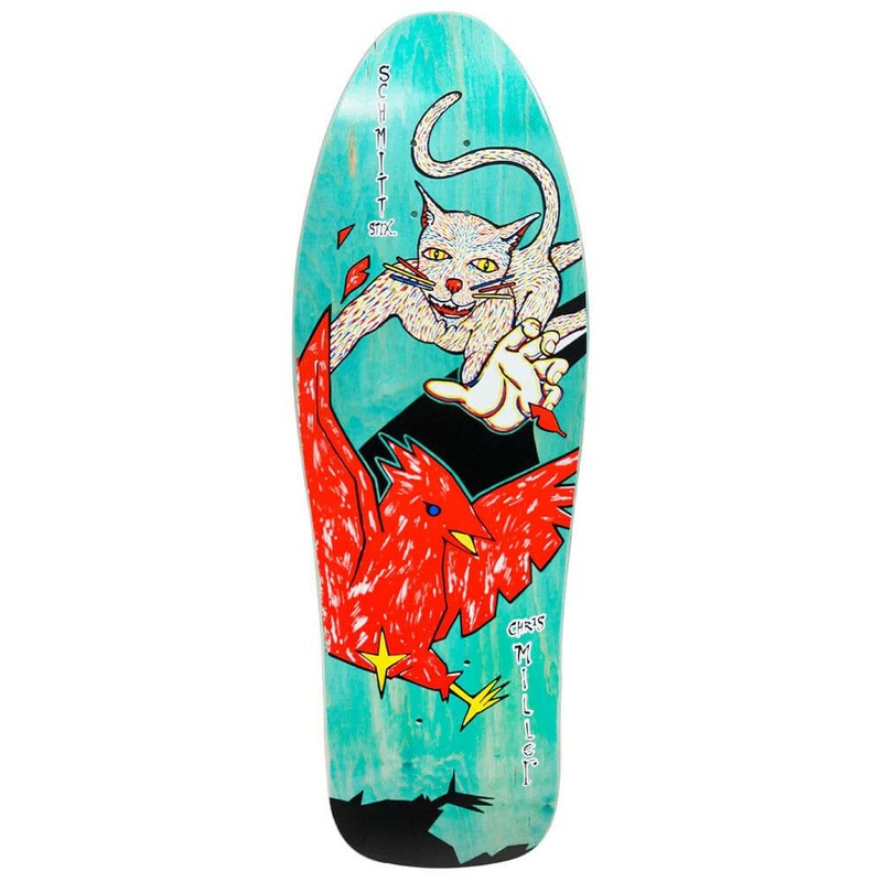 Schmitt Stix – Chris Miller Cat Bird 9.5 Reissue Skateboard Deck