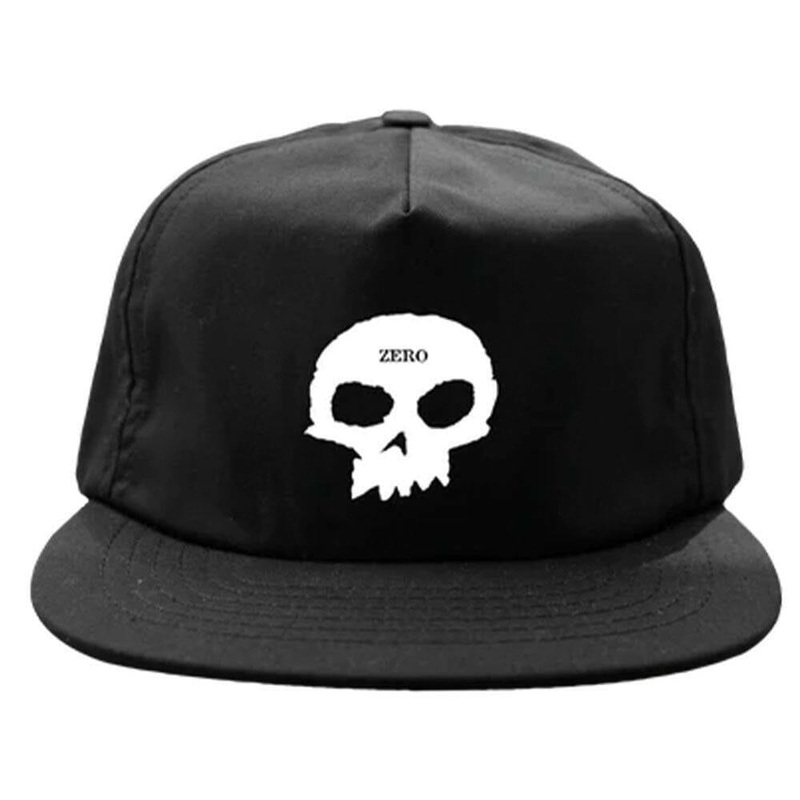 Zero – Single Skull Snapback Black