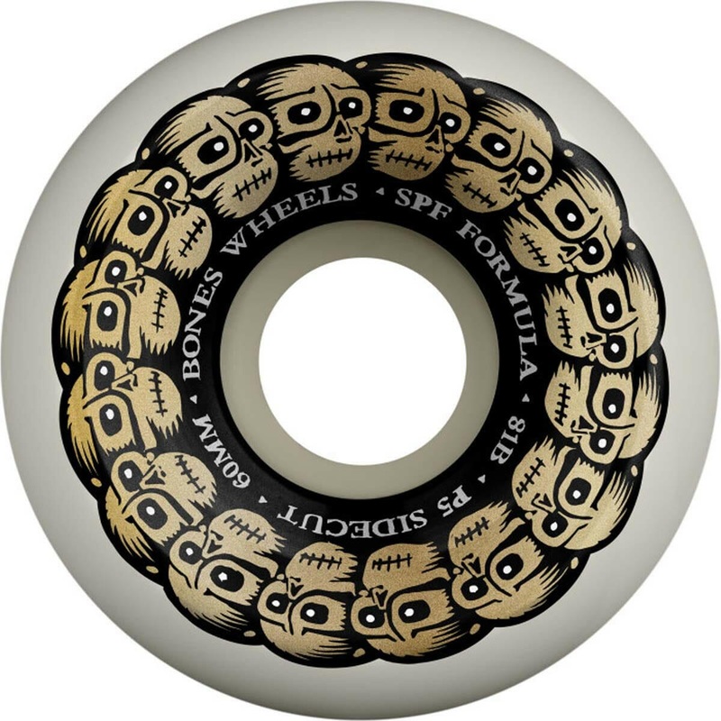 Bones – Circle Skulls 60MM 81B P5 Sidecut SPF Skateboard Wheels