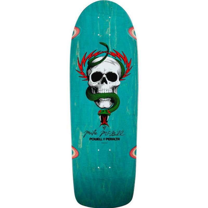 Powell Peralta – Mike McGill OG Skull & Snake Turquoise 10.0 Reissue Skateboard Deck