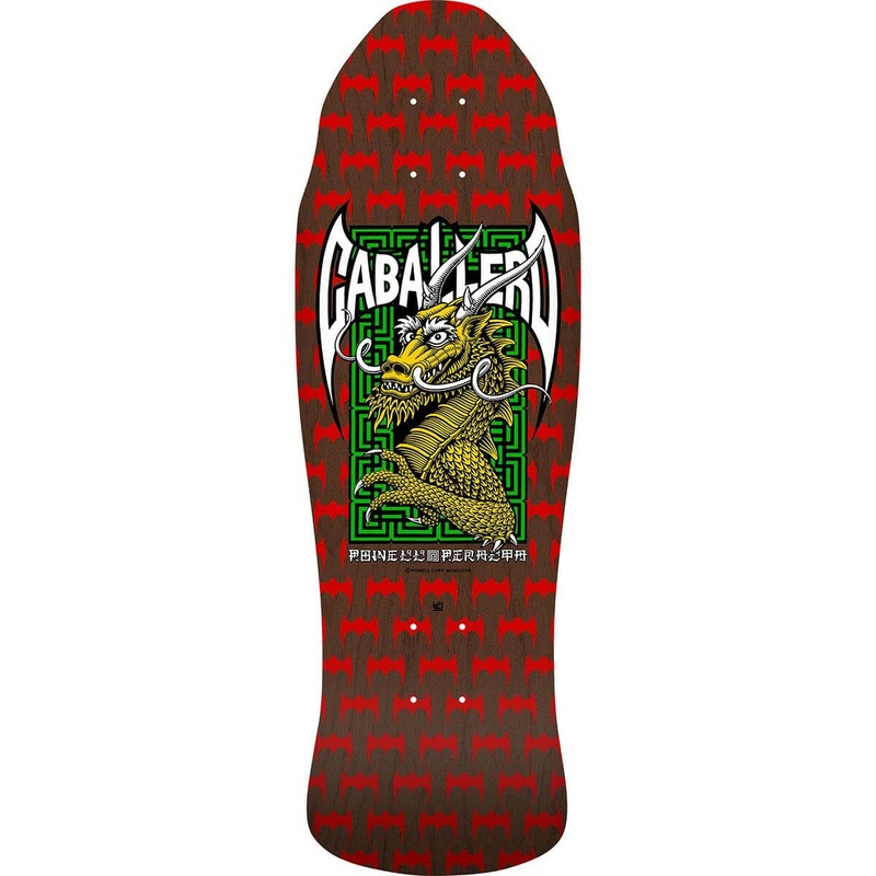 Powell Peralta – Steve Caballero Dragon & Bats Brown 9.625 Reissue Skateboard Deck