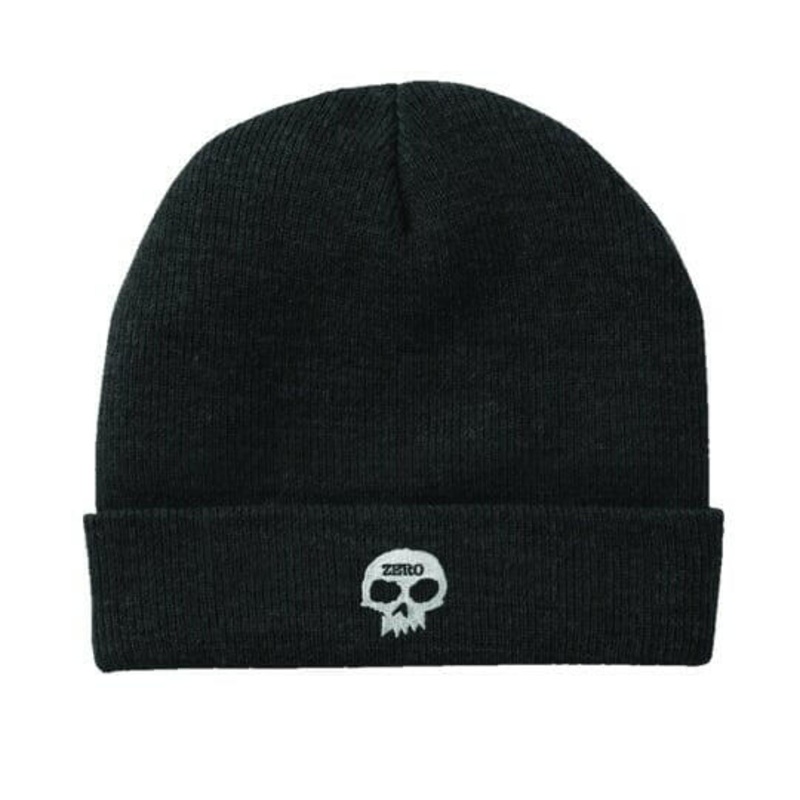 Zero – Single Skull Beanie Black
