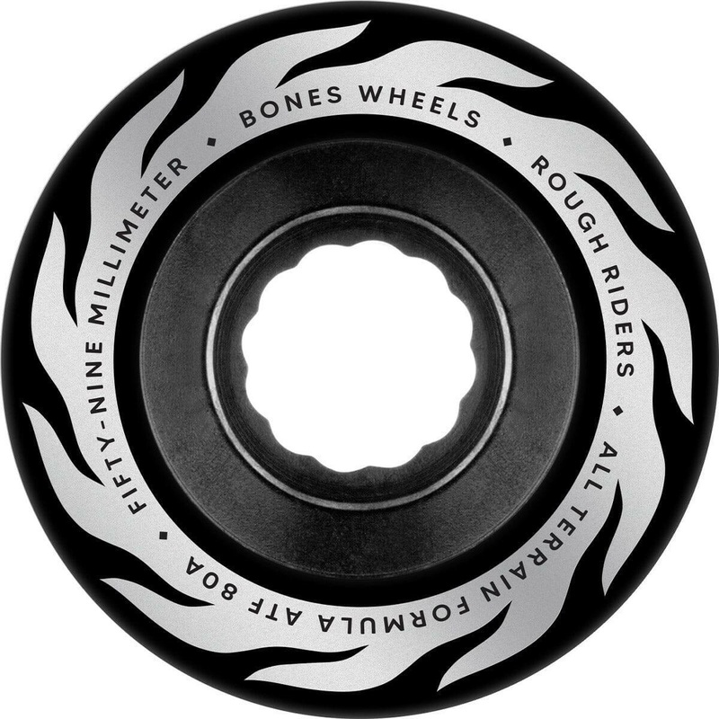 Bones – Rough Riders Eternal Flame Black 59MM 80A ATF Skateboard Wheels