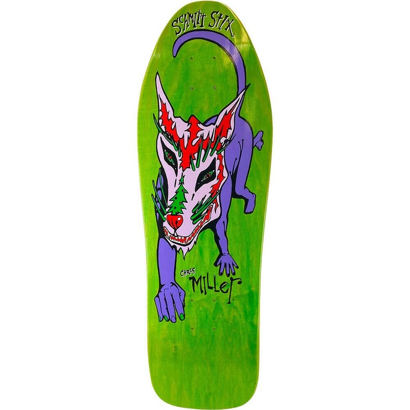 Schmitt Stix – Chris Miller Dog Green Stain 10.0 Reissue Skateboard Deck