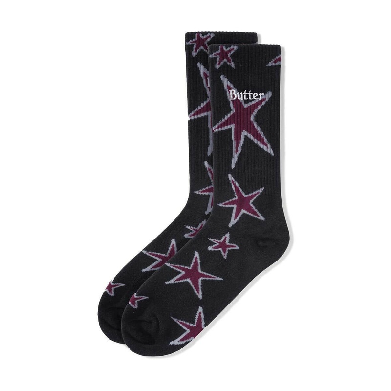 Butter Goods – Star Socks Black