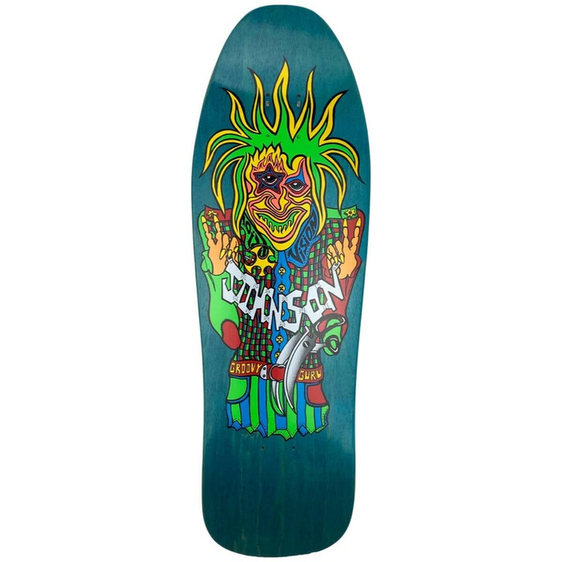 Vision – Joe Johnson Groovy Guru Turquoise 9.5 Reissue Skateboard Deck