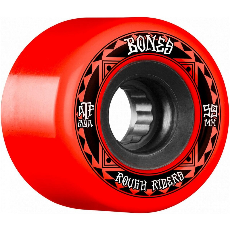 Bones – Rough Riders Runners Red 59MM 80A ATF Skateboard Wheels