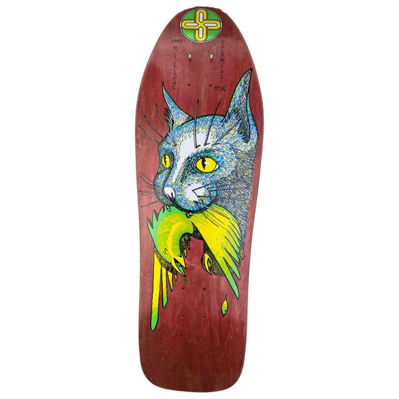 Schmitt Stix – Chris Miller III Bird In Mouth Red 10.0 Reissue Skateboard Deck