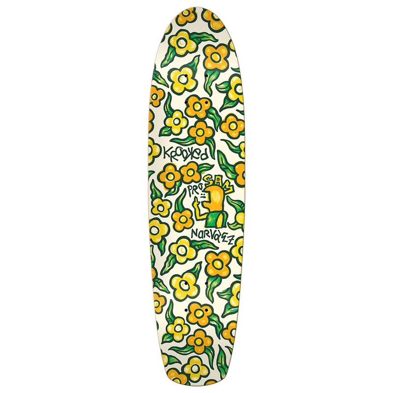 Krooked – Sam Narvaez Flowers Zip Zinger 7.75 Skateboard Deck