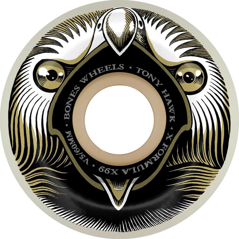 Bones – XF Hawk Beak & Destroy 60MM 99A V5 Side-Cut Skateboard Wheels