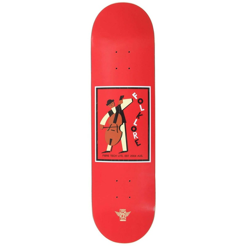Folklore – Cello Fibre Tech Lite Red 7.75 Skateboard Deck
