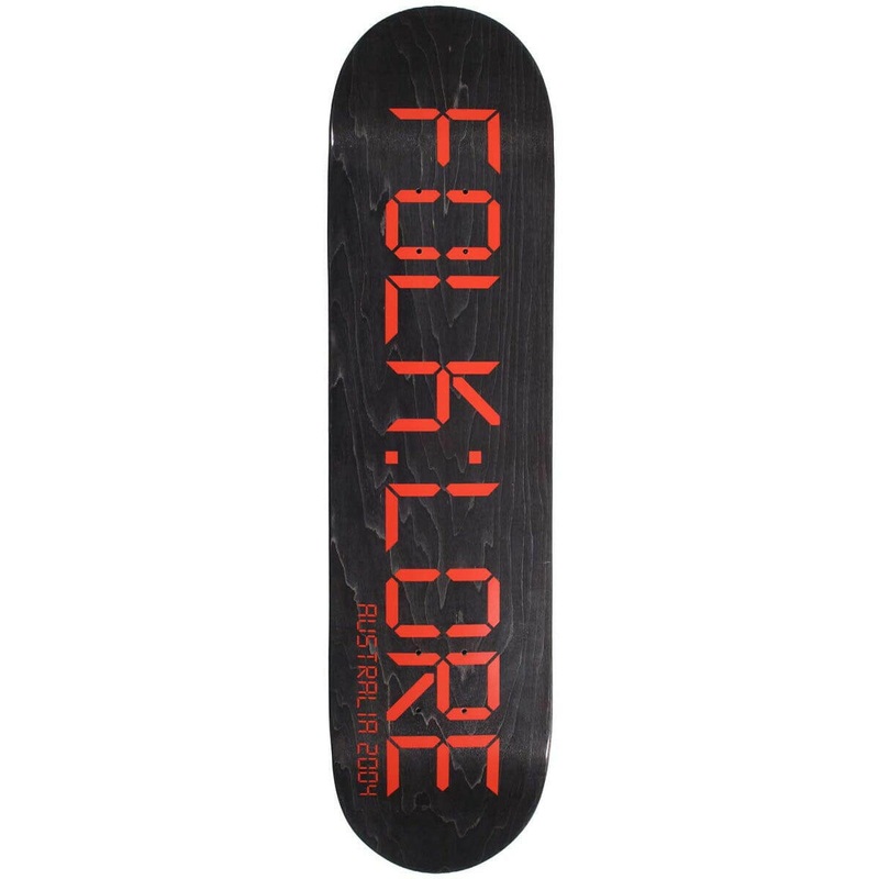 Folklore – Clock Red 8.25 Skateboard Deck
