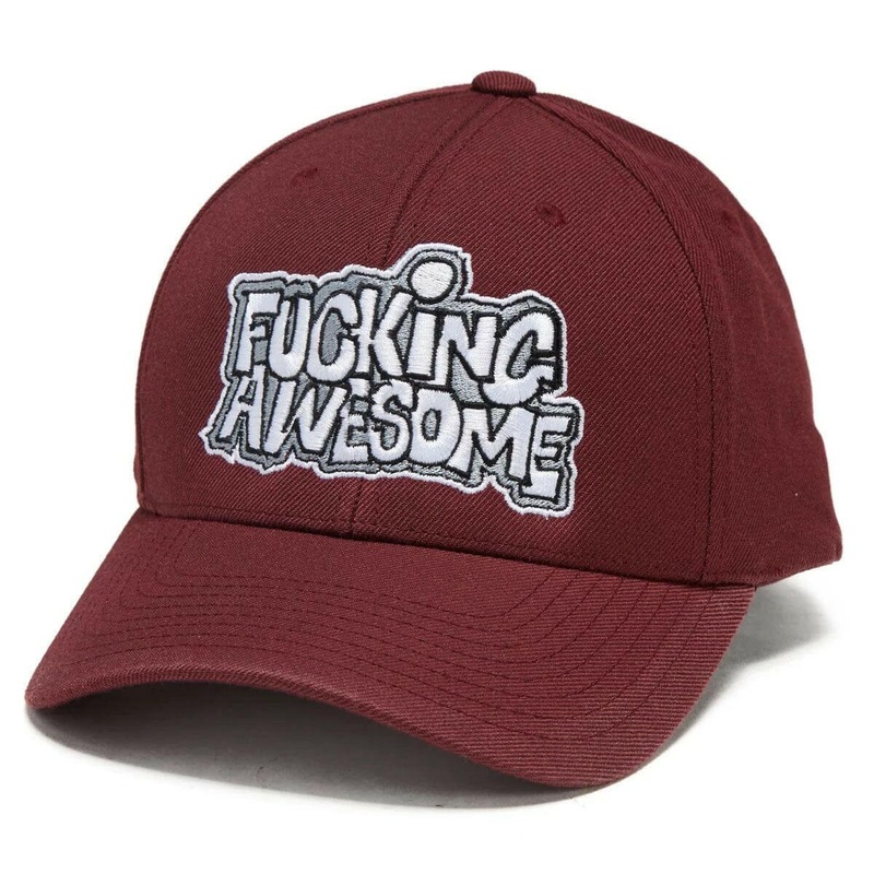 Fucking Awesome – PBS Logo Snapback Maroon