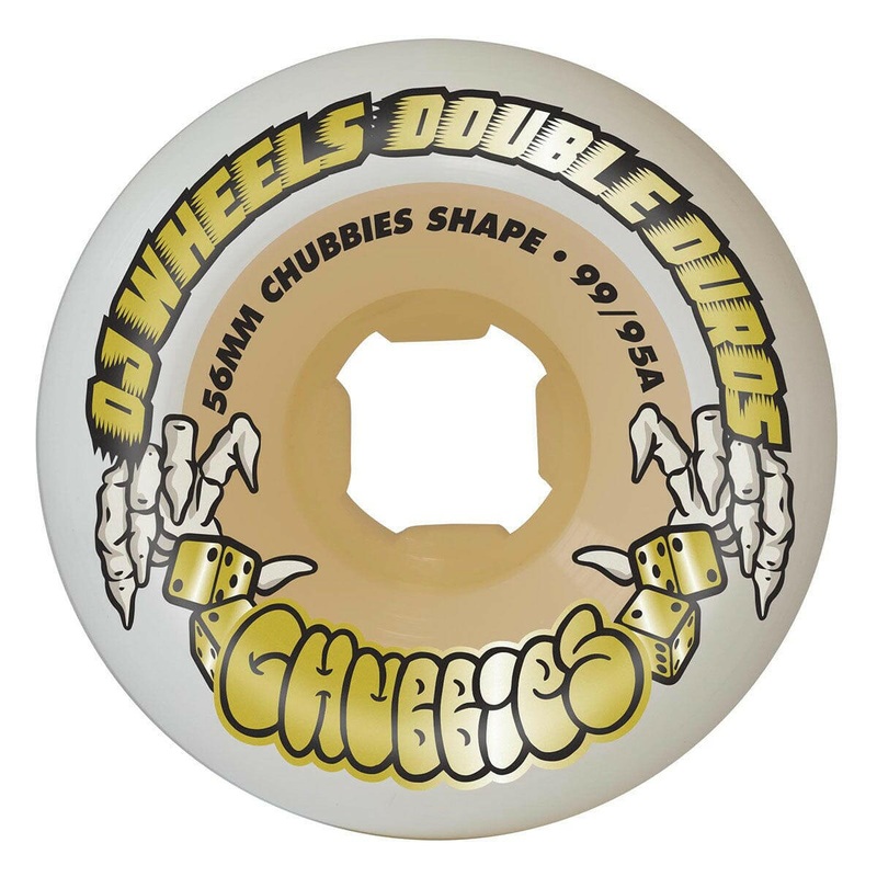 OJ – Double Duro White Gum Chubbies 56MM 99A/95A Skateboard Wheels