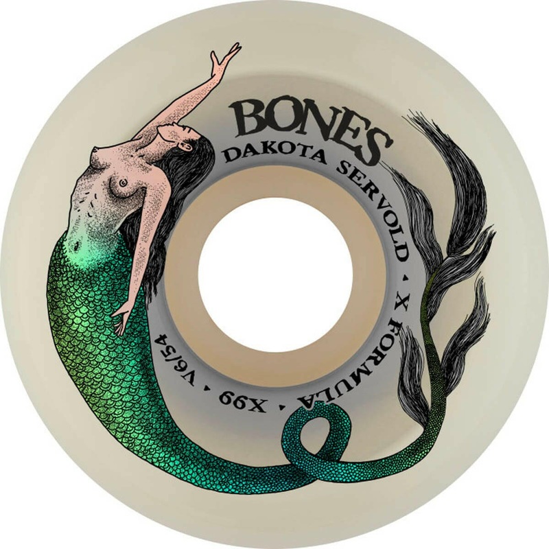 Bones – XF Servold Mermaid 54MM 99A V6 Wide-Cut Skateboard Wheels