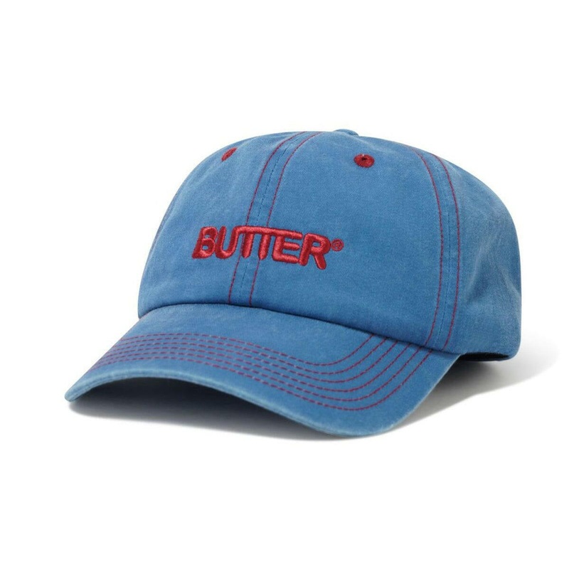Butter Goods – Rounded Logo 6 Panel Cap Sky Blue