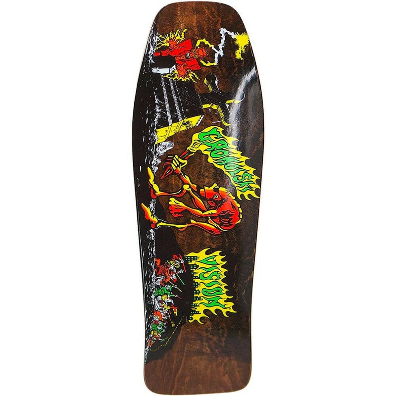 Vision – Tom Groholski Graveyard Brown Stain 9.75 Reissue Skateboard Deck