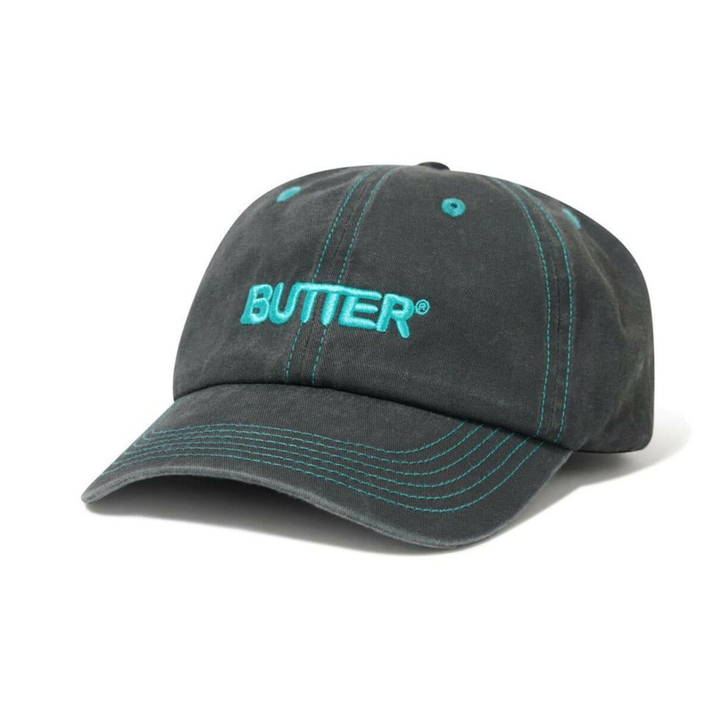 Butter Goods – Rounded Logo 6 Panel Cap Black