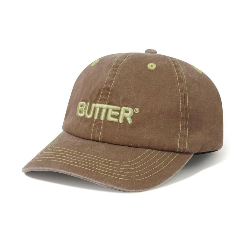 Butter Goods – Rounded Logo 6 Panel Cap Sandalwood