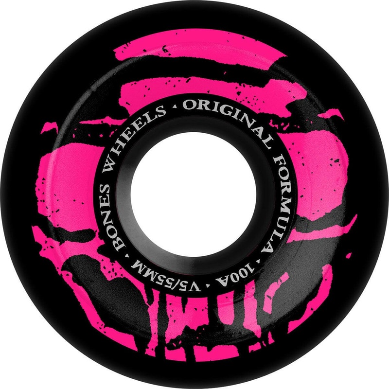 Bones – Mummy Skulls Black 55MM 100A V5 Side-Cut Skateboard Wheels