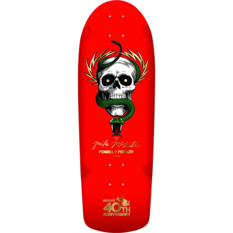 Powell Peralta – Mike McGill McTwist 40th Ann. Red 10.0 Reissue Skateboard Deck