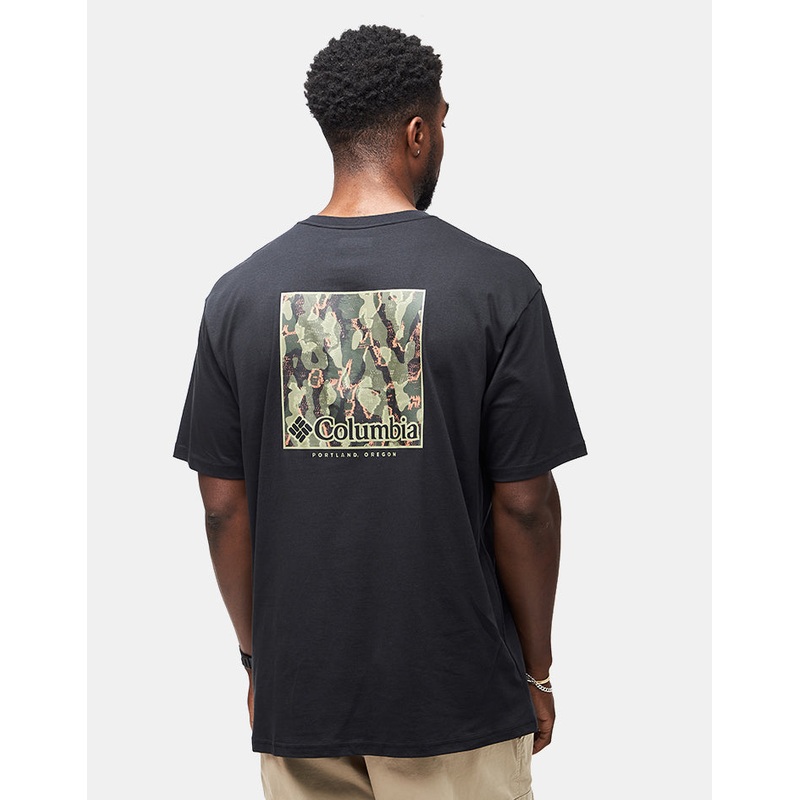 Columbia North Cascades Short Sleeve T-Shirt – Black/Framed Treebark