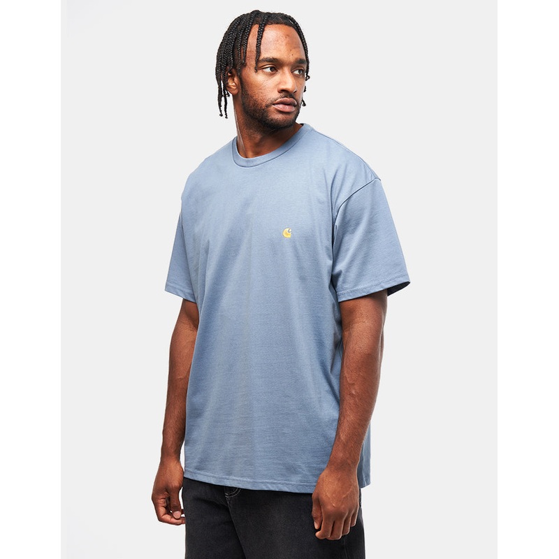 Carhartt WIP S/S Chase T-Shirt – Angelite/Gold