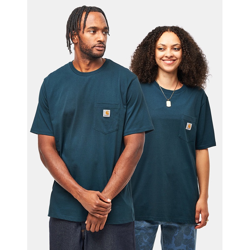 Carhartt WIP S/S Pocket T-Shirt – Deep Lagoon