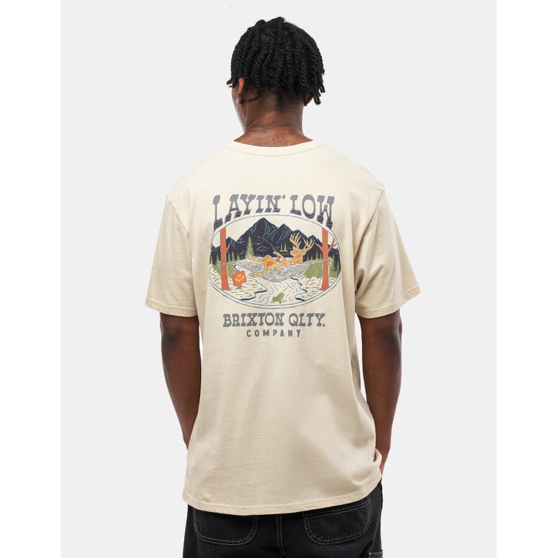 Brixton Layin’ Low T-Shirt – Cream