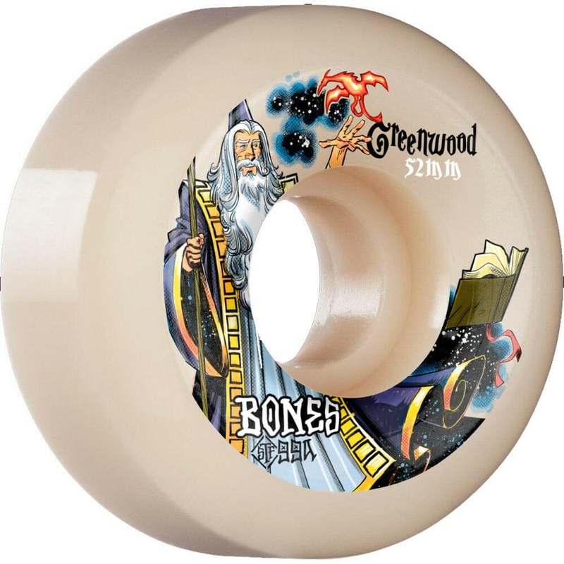 Bones – Nate Greenwood The Magic 52MM 99A V5 Sidecut STF Skateboard Wheels