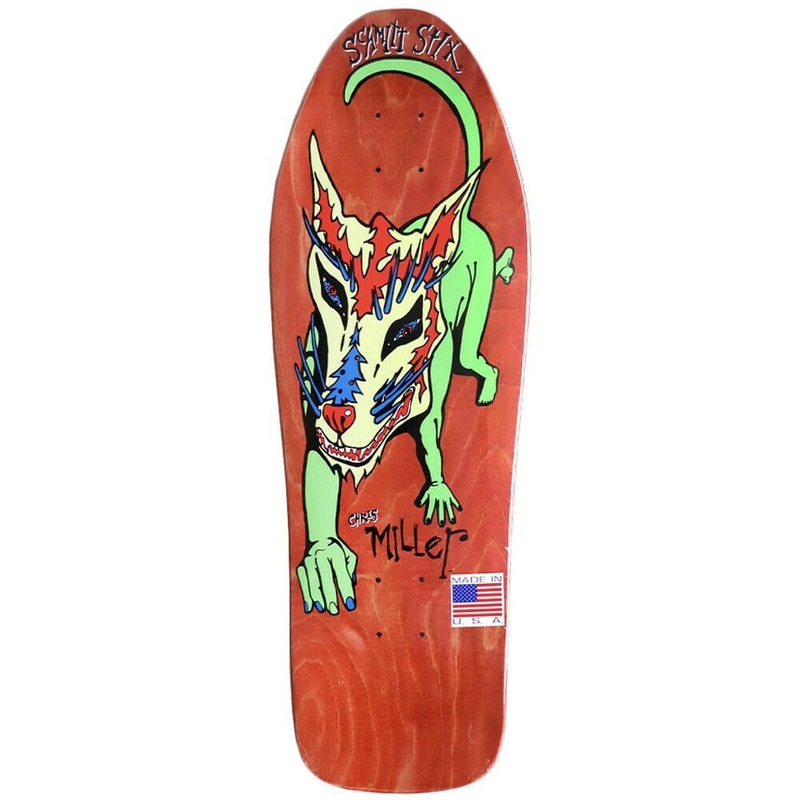 Schmitt Stix – Chris Miller Dog Red Stain 10.0 Reissue Skateboard Deck