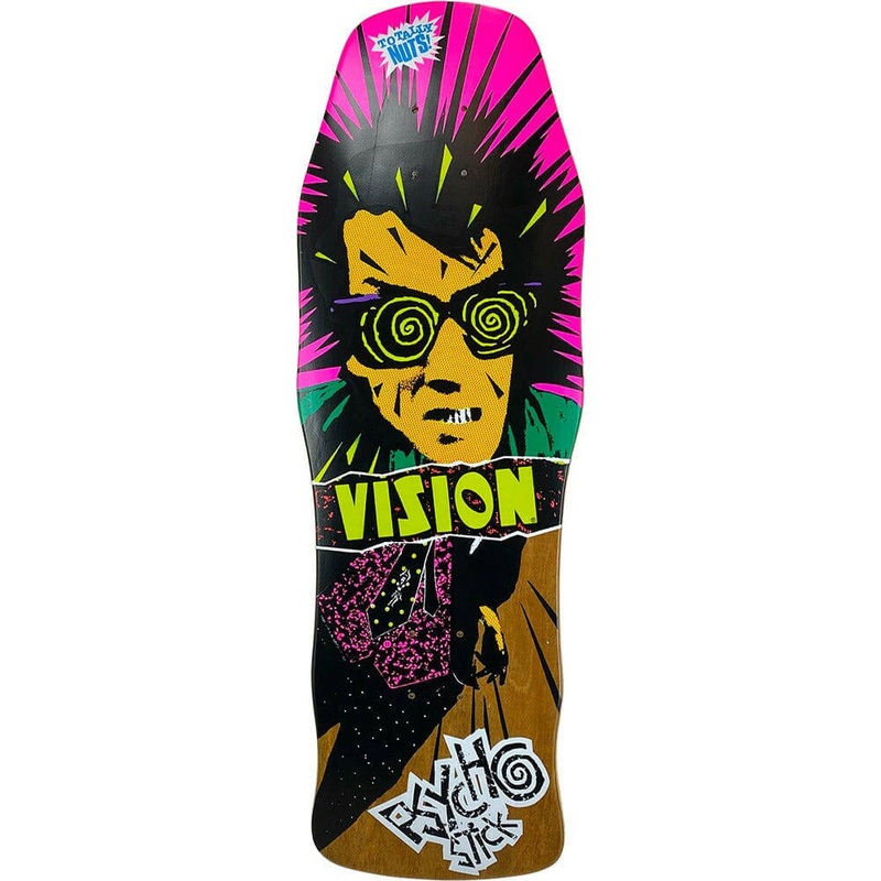 Vision – Psycho Stick Brown 10.0 Reissue Skateboard Deck
