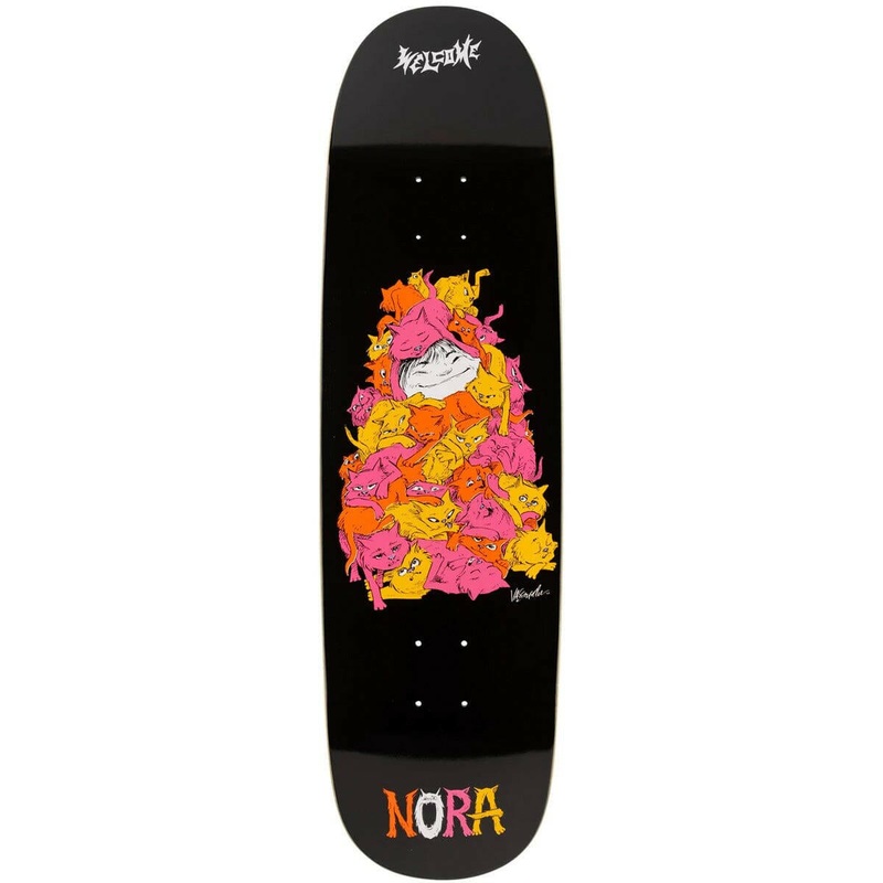 Welcome – Nora Vasconcellos Purr Pile on Sphynx Black 8.8 Skateboard Deck