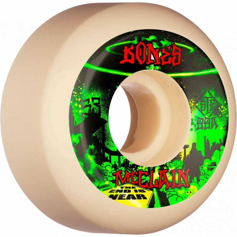 Bones – Brad McClain Apocalypse 53MM 99A V5 Sidecut STF Skateboard Wheels